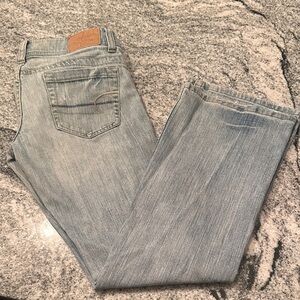 Y2K Low Rise- American Eagle Outfitters Light Blue AE Artist Size 8- Flare leg